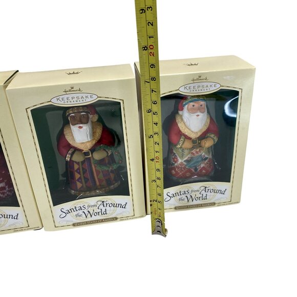 Hallmark Keepsake Ornament Collection "Santas From Around The World" Set Of 3 - Picture 6 of 6